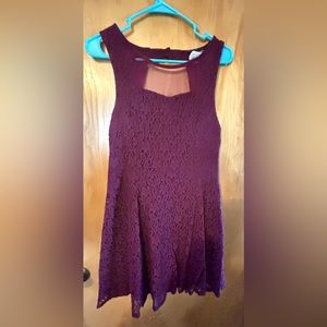 Floral burgundy dress